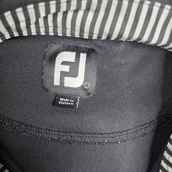 FootJoy Titleist Golf Polo Shirt Mens Large Black Short Sleeve Performance - Picture 4 of 7